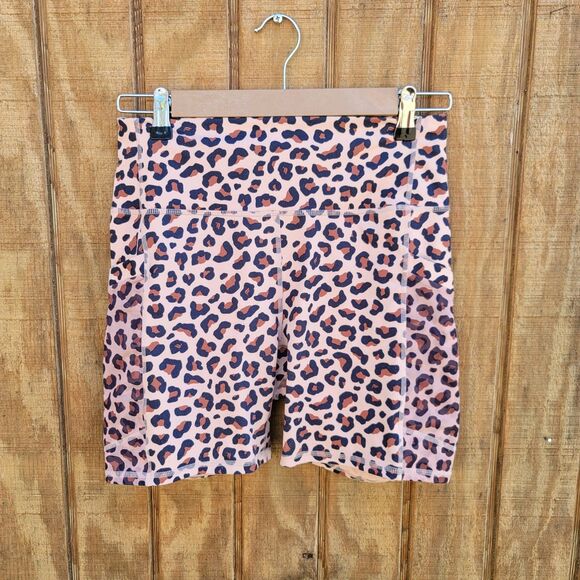 Fabletics PowerHold Cheetah Print Shorts NO SIZE TAG Used Fabletics Size Chart - Picture 12 of 12